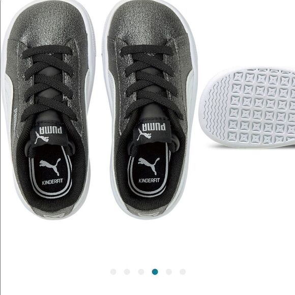 Puma Vikky V2 leather sneaker size 7 and 9 in grey, new - Picture 3 of 7